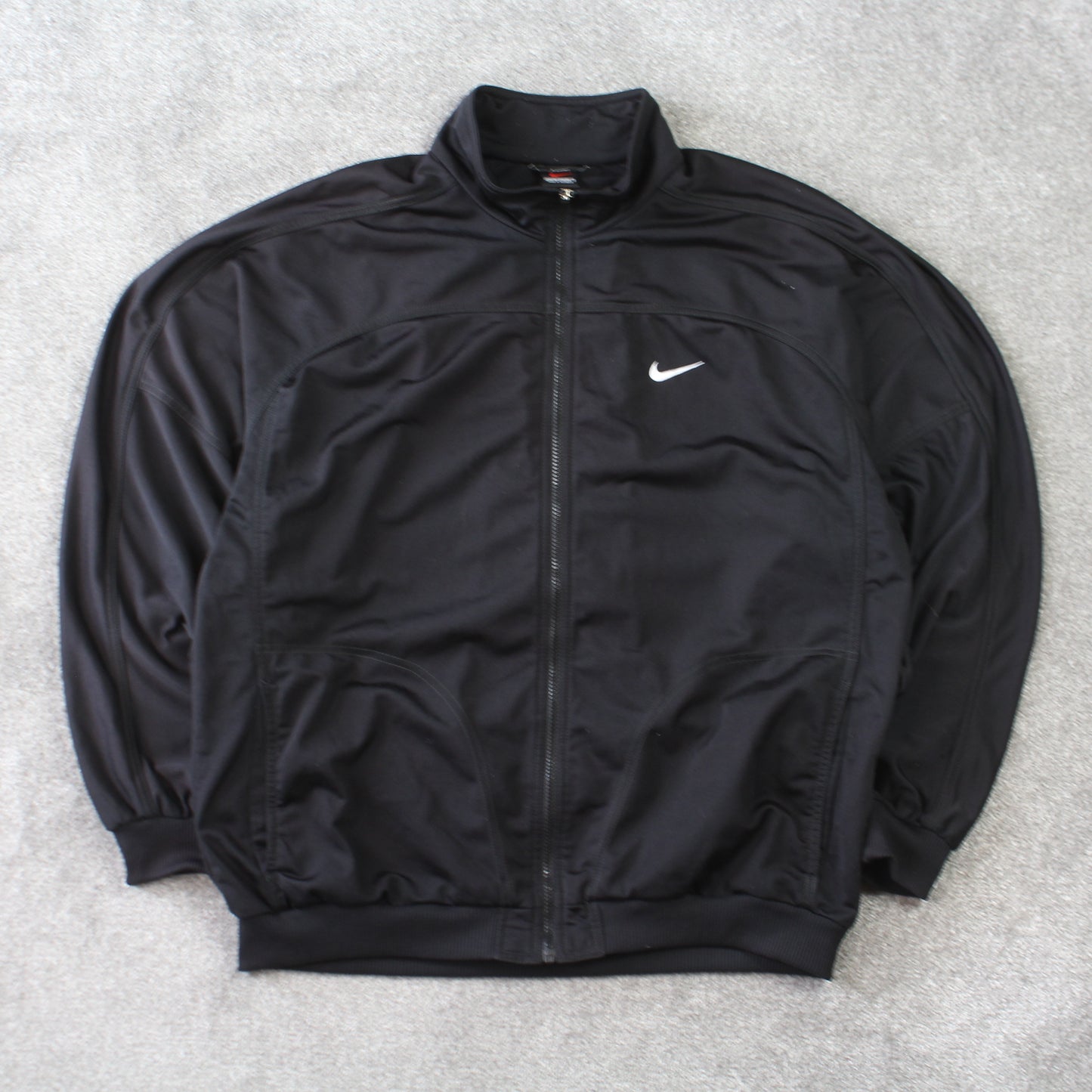 Vintage 1990s Nike Track Jacket Black - (L)
