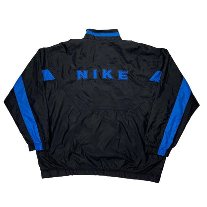 RARE Vintage 1990s Nike Track Jacket Black - (XXL)