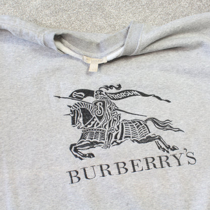 RARE Vintage 1990s Burberrys Sweatshirt Grey - (S)