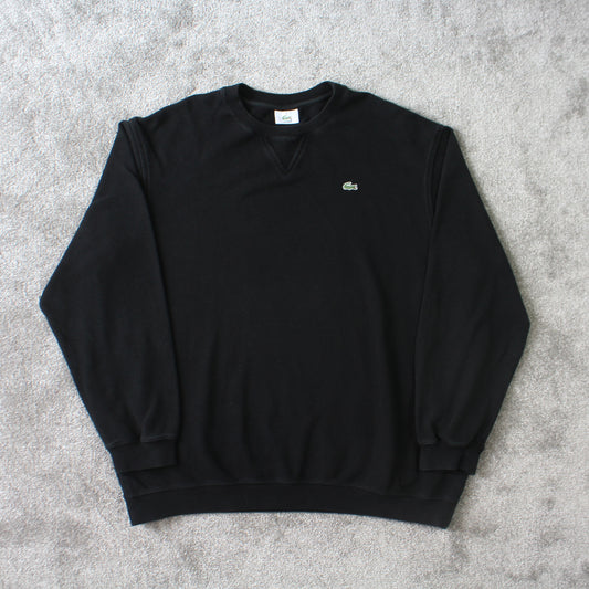 Black Vintage Lacoste Sweatshirt - (L)