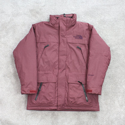 Vintage North Face Padded Jacket Burgundy - (S)