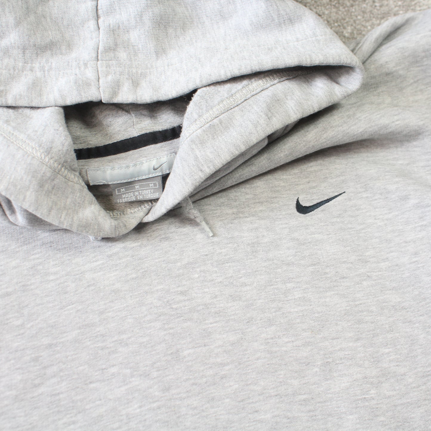 Vintage 00s Nike Swoosh Hoodie Grey - (L)