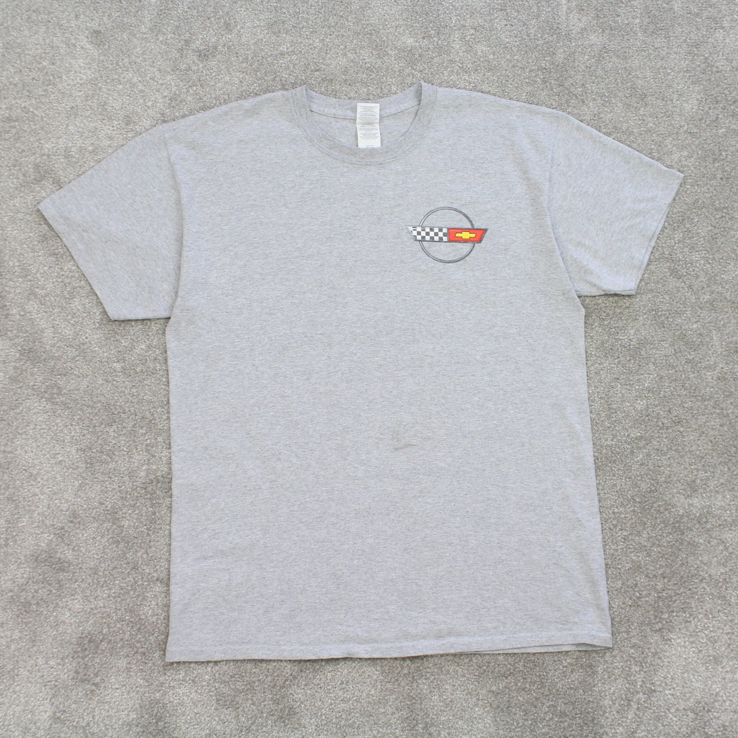 Vintage Gildan Chevrolet Graphic T-Shirt Grey - (M)