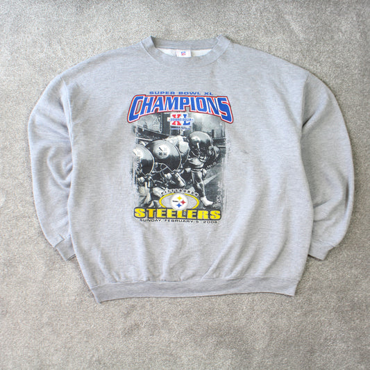 Vintage 2006 NFL Pittsburgh Stealers Sweatshirt Grey - (XL)