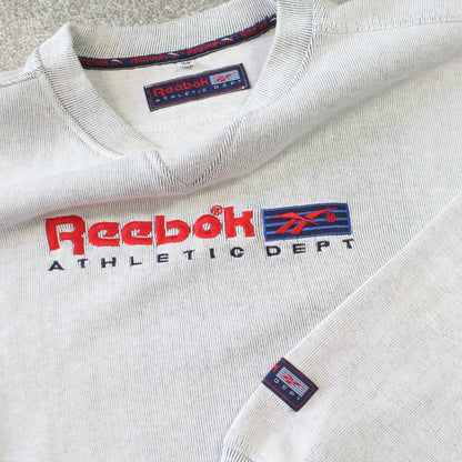 RARE Vintage 1990s Reebok Sweatshirt Grey - (S)