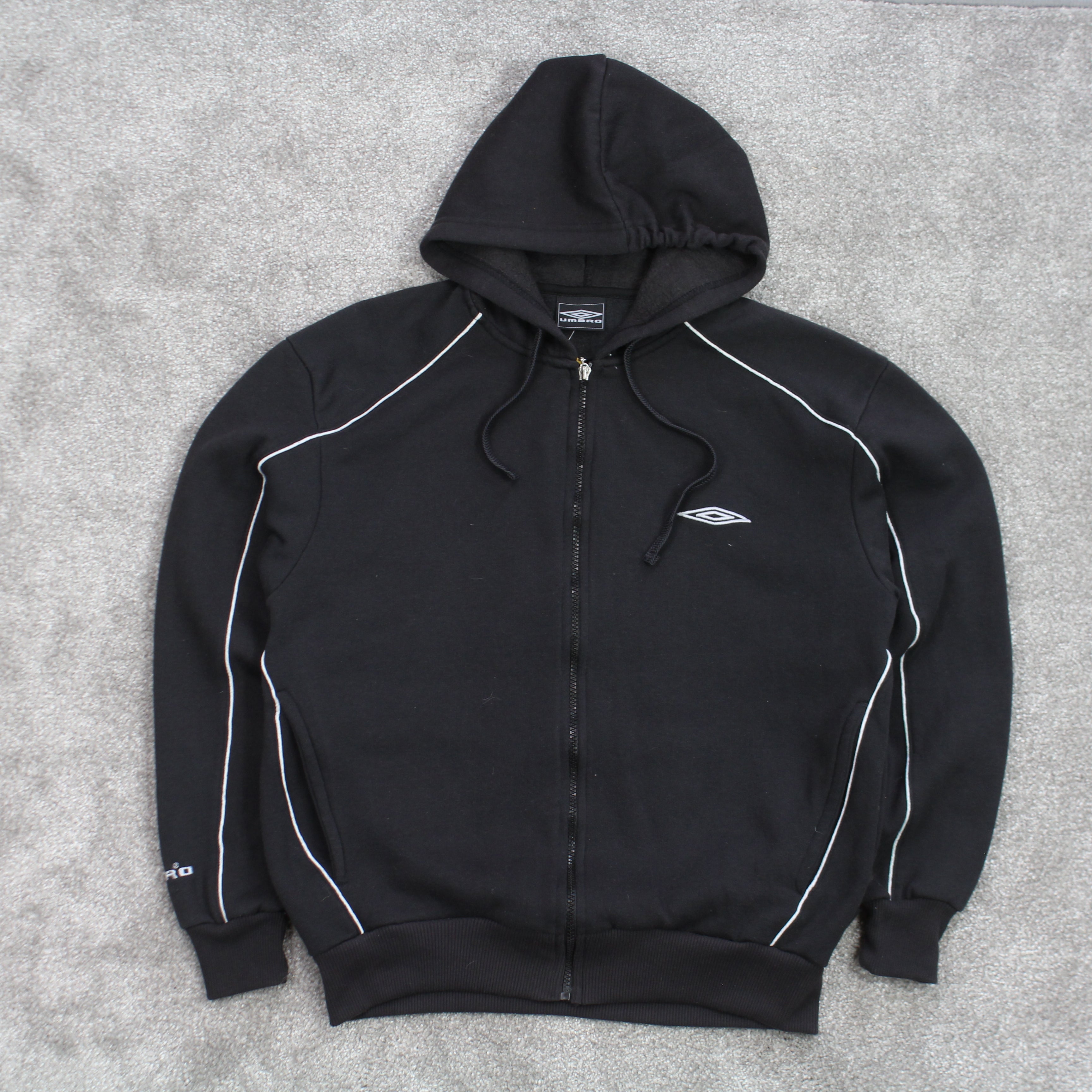 Vintage Umbro Zip Up Hoodie Black S