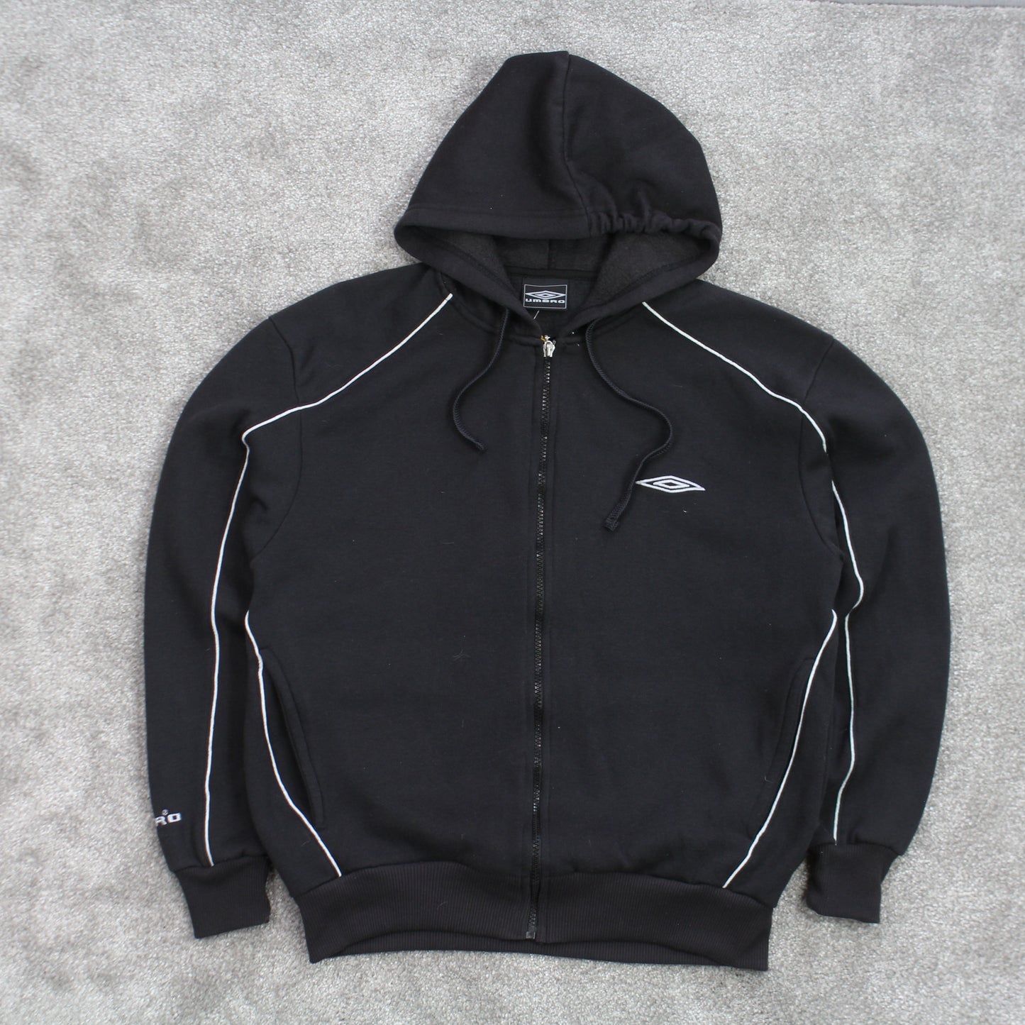 Vintage Umbro Zip Up Hoodie Black - (S)