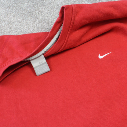 Vintage 00s Nike Swoosh Sweatshirt Red - (XL)