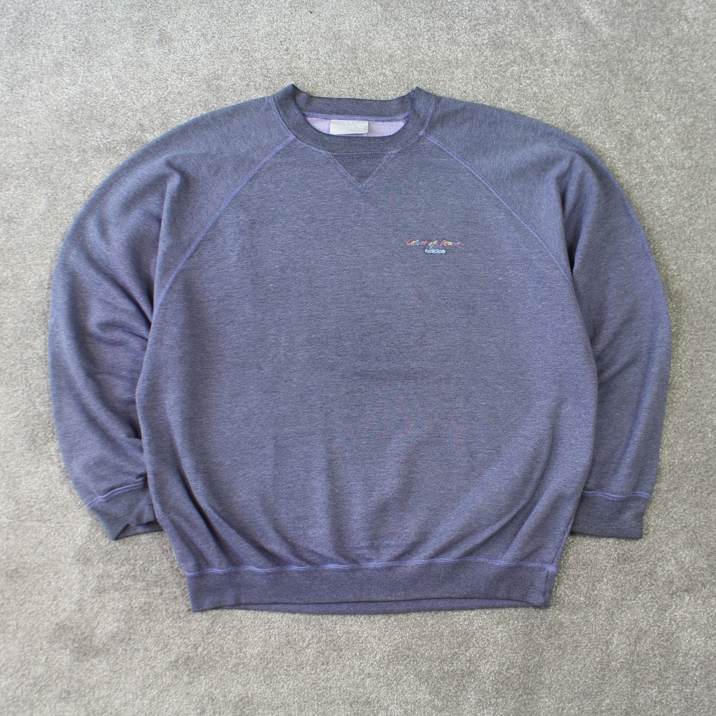 Vintage 1990s Adidas Sweatshirt Purple - (M)