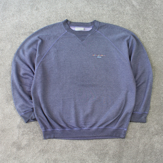 Vintage 1990s Adidas Sweatshirt Purple - (M)