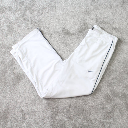 Vintage 00s Nike Tracksuit Joggers White - (S)