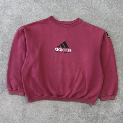 RARE Vintage Adidas EQT Sweatshirt Burgundy - (XS)