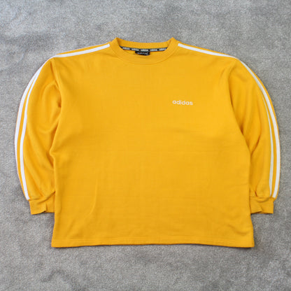 1990s Adidas Sweatshirt Orange - (L)