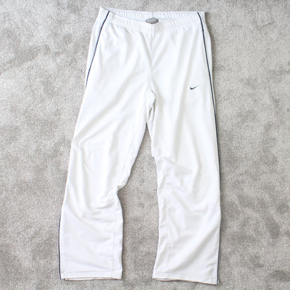 Vintage 00s Nike Tracksuit Joggers White - (S)