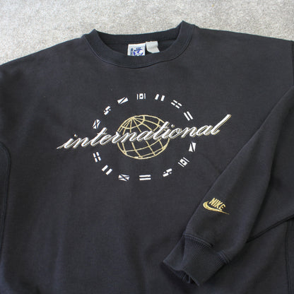 SUPER RARE 1980s Nike International Spell Out Sweatshirt Grey - (M)