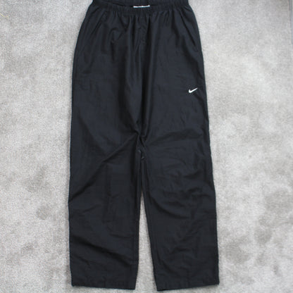 Vintage 00s Nike Baggy Track Pants Black - (L)