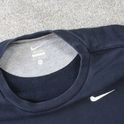 Vintage 00s Nike Swoosh Sweatshirt Navy - (XL)