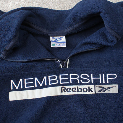 Vintage Reebok 1/4 Zip Fleece Navy - (L)