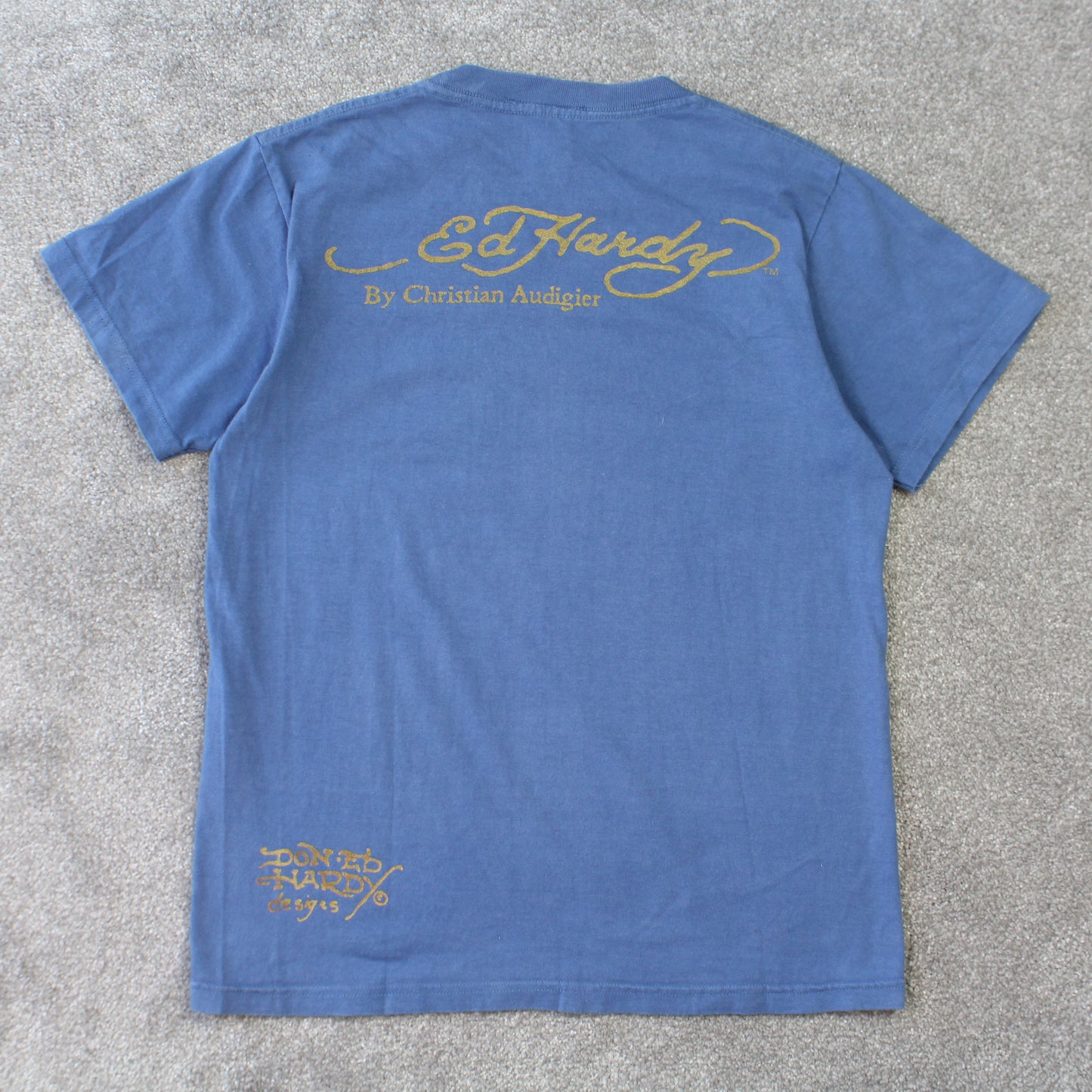Vintage Ed Hardy T-Shirt Blue - (S)
