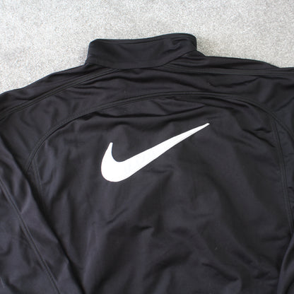 Vintage 1990s Nike Track Jacket Black - (L)