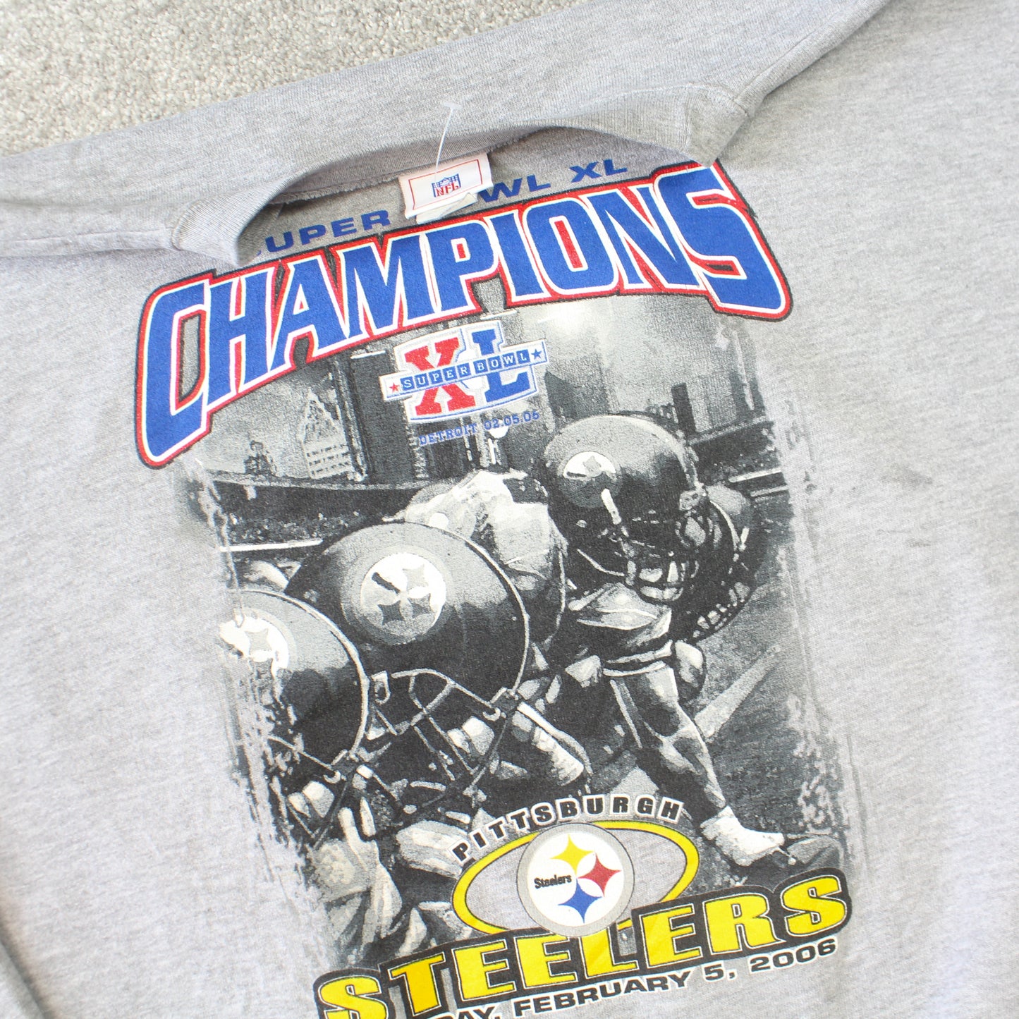 Vintage 2006 NFL Pittsburgh Stealers Sweatshirt Grey - (XL)