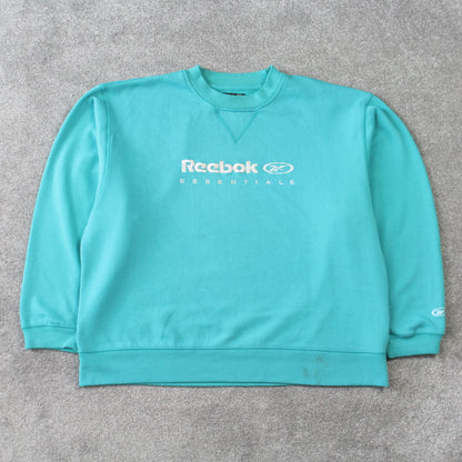 1990s Reebok Sweatshirt Blue - (S)