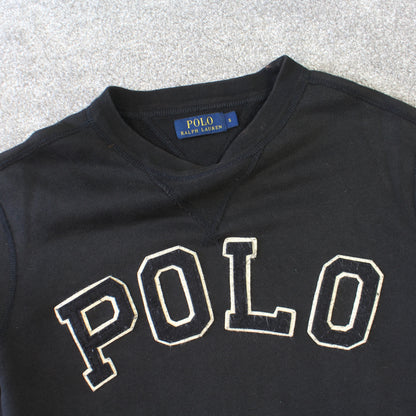 Vintage 00s Polo Ralph Lauren Sweatshirt Black- (XS)