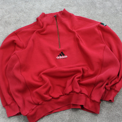 RARE Adidas EQT 1/4 Zip Sweatshirt Red - (XL)