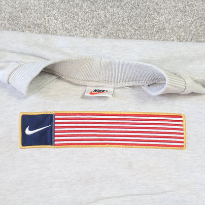 SUPER RARE 1990s Nike USA Sweatshirt Grey - (S)