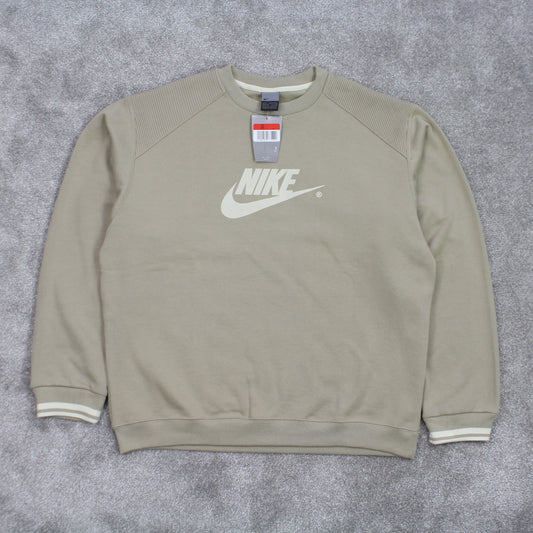 RARE Vintage 00s BNWT Nike Sweatshirt Khaki - (L)