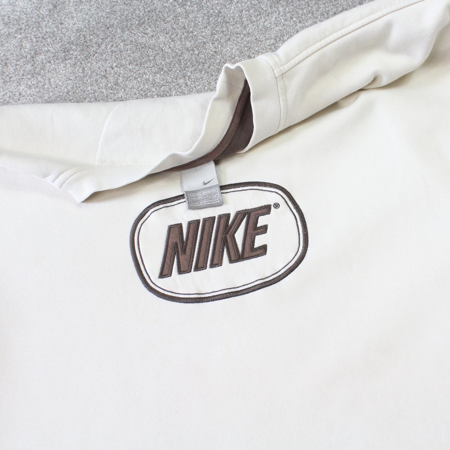 RARE Vintage 00s Nike Sweatshirt Cream - (XXL)