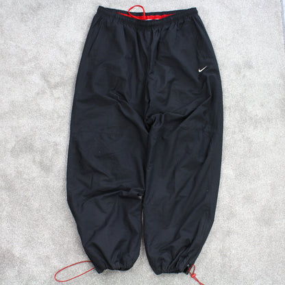 RARE Vintage 00s Nike Track Pants Black - (XL)