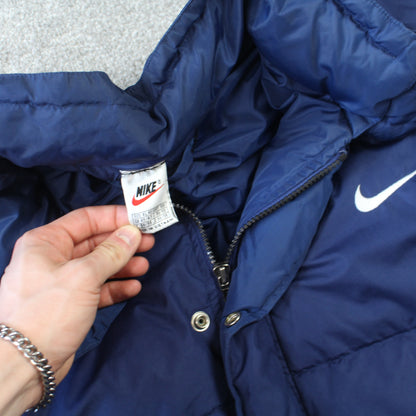 RARE Vintage 1990s Nike Puffer Jacket Navy - (XXL)