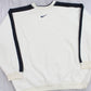 SUPER RARE Vintage 1990s Nike Spell Out Sweatshirt Cream - (XL)