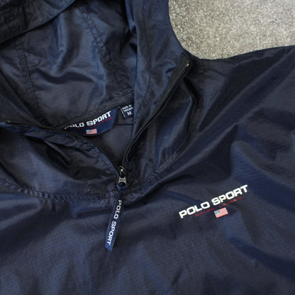 RARE Vintage 1990s Polo Sport Pullover Windbreaker Navy - (M)