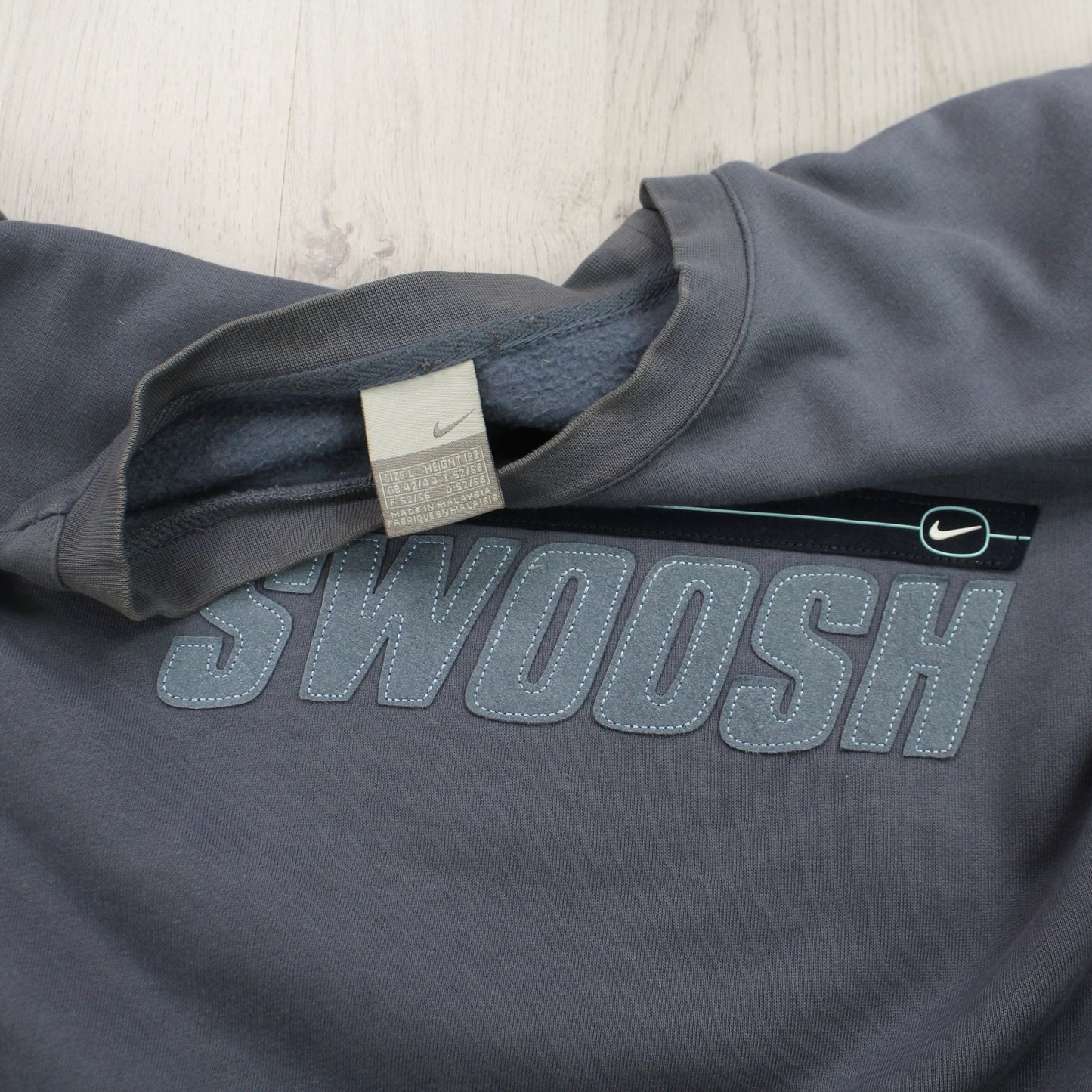 RARE Vintage 00s Nike Swoosh Sweatshirt Blue - (M)