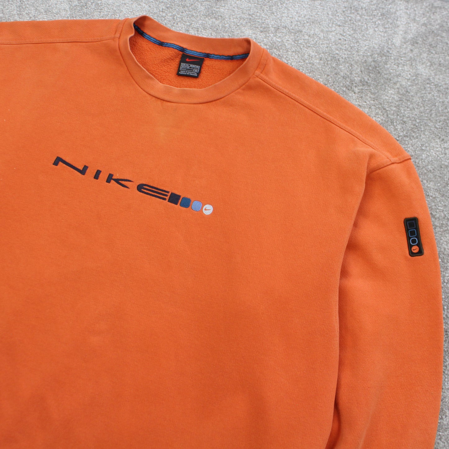 RARE Vintage 1990s Nike Spell Out Sweatshirt Orange - (XL)