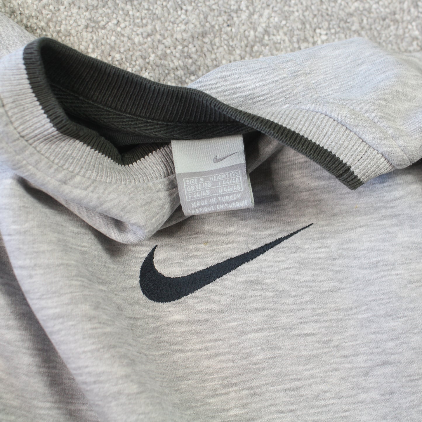 Vintage 00s Nike Swoosh Sweatshirt Grey - (XS)