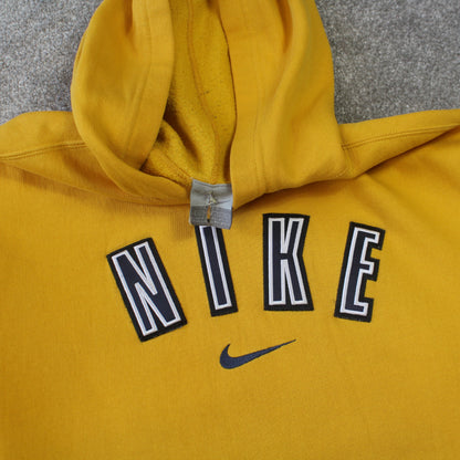 RARE 00s Nike Spell Out Hoodie Yellow - (S)