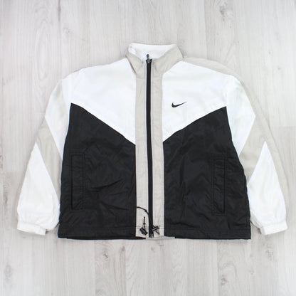 RARE Vintage 1990s Nike Track Jacket Black/White - (S)