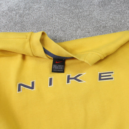 RARE 1990s Nike Spell Out Sweatshirt Yellow - (XS)