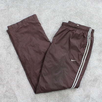 SUPER RARE Vintage 00s Brown Nike Baggy Track Pants - (L)