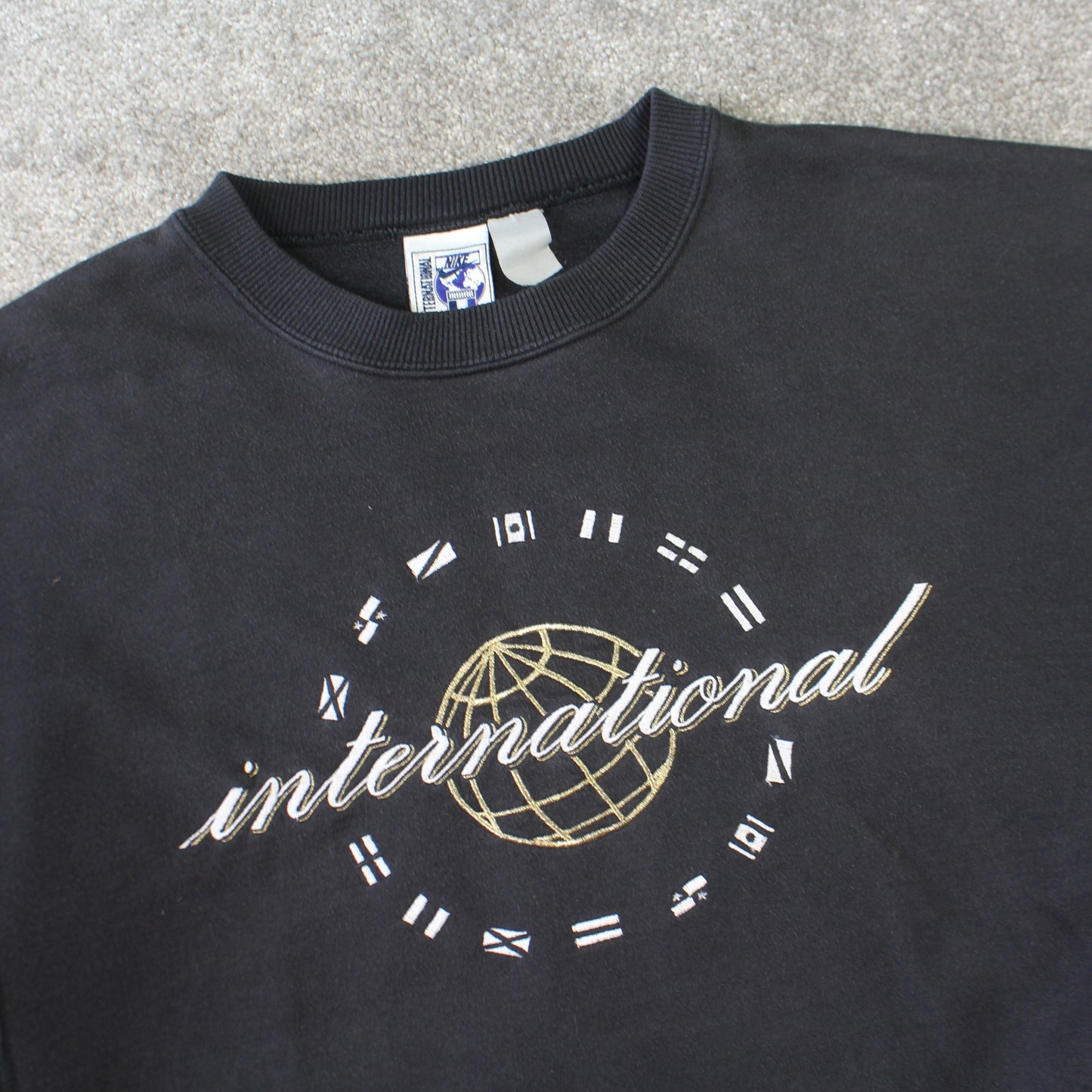 SUPER RARE 1980s Nike International Spell Out Sweatshirt Grey - (M)