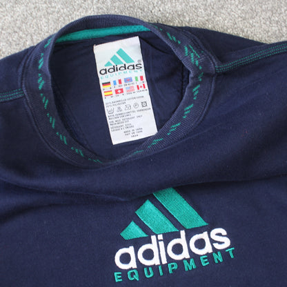 RARE Vintage 1990s Adidas EQT Sweatshirt Navy - (S)