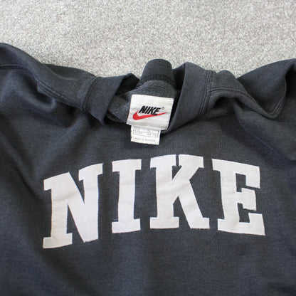 RARE Vintage 1990s Nike Spell Out Sweatshirt Grey - (XS)