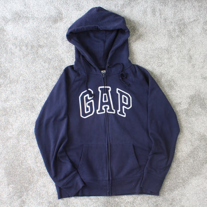 Vintage GAP Zip Hoodie Navy - (XS)