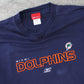 RARE Vintage 1990s Miami Dolphins Reebok Sweatshirt Navy - (XL)