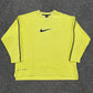 Vintage 1990s Nike Sweatshirt Yellow - (XL)
